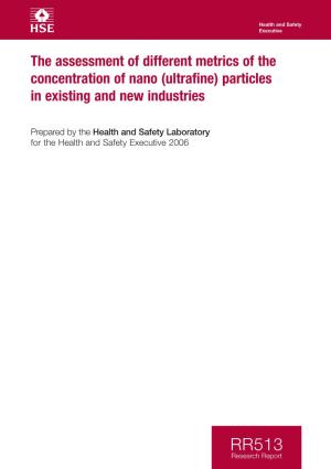 The Assessment of Different Metrics of the Concentration of Nano (Ultrafine) Particles in Existing and New Industries