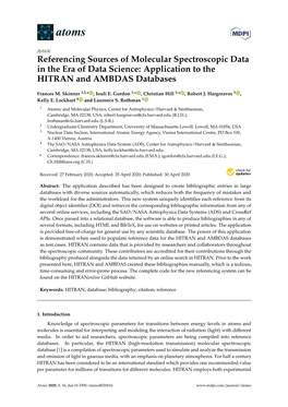 Referencing Sources of Molecular Spectroscopic Data in the Era of Data Science: Application to the HITRAN and AMBDAS Databases
