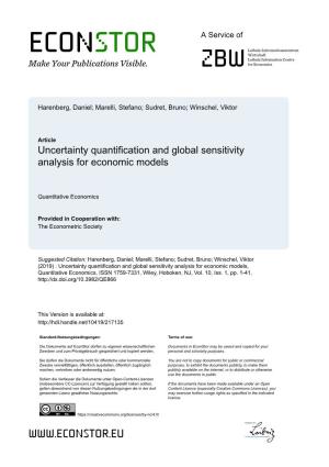 Uncertainty Quantification and Global Sensitivity Analysis for Economic Models