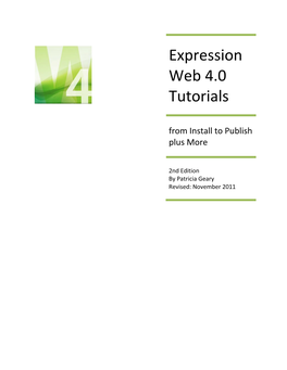 Expression Web 4.0 Tutorials from Install to Publish and More Page 1