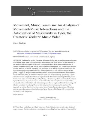 Sterbenz, Movement, Music, Feminism
