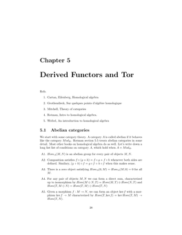 Derived Functors and Tor