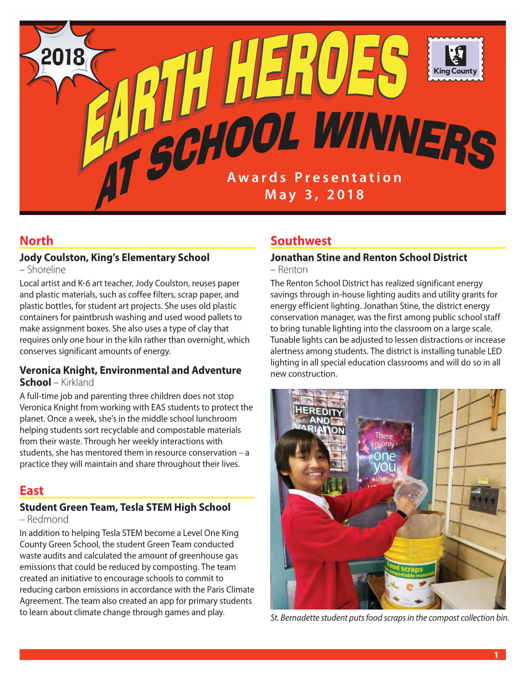 Earth Heroes at School Winners