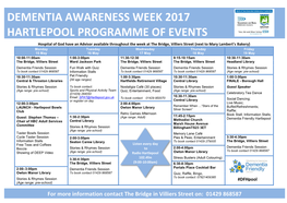 Dementia Awareness Week 2017 Hartlepool Programme of Events