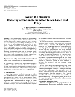 Eye on the Message: Reducing Attention Demand for Touch-Based Text Entry