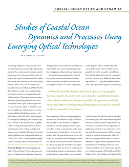 Studies of Coastal Ocean Dynamics and Processes Using Emerging Optical Technologies