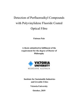 Detection of Perfluoroalkyl Compounds with Polyvinylidene Fluoride Coated Optical Fibre