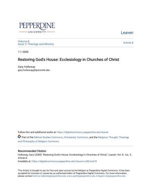Ecclesiology in Churches of Christ