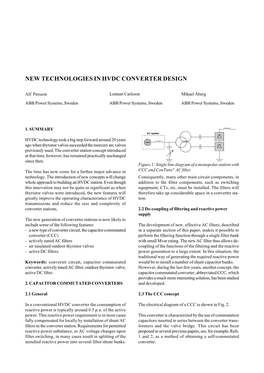New Technologies in Hvdc Converter Design