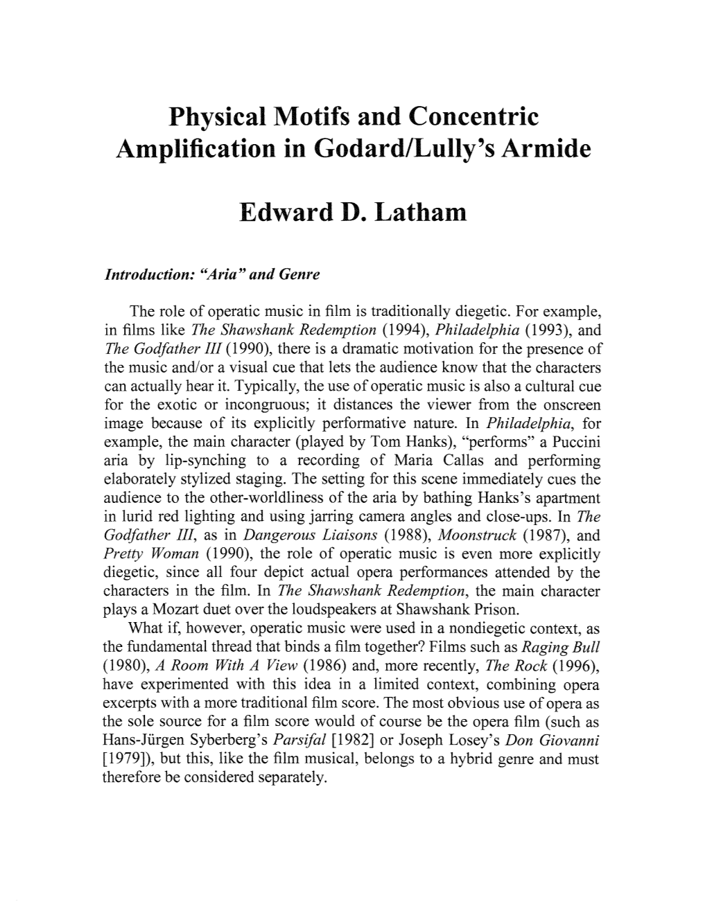 Physical Motifs and Concentric Amplification in Godard/Lully's Armide