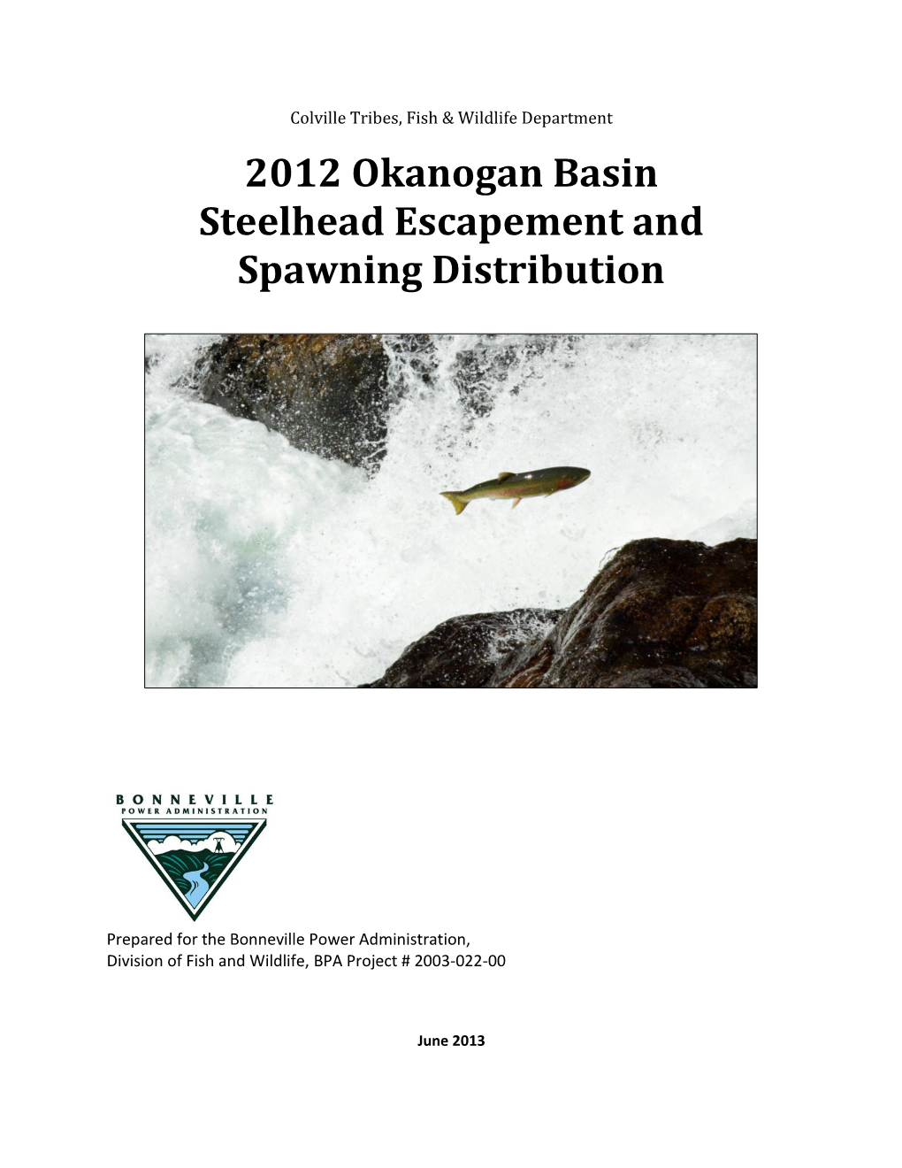 Okanogan Basin Steelhead Redd Surveys