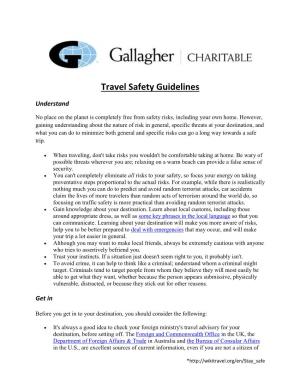 Travel Safety Guidelines