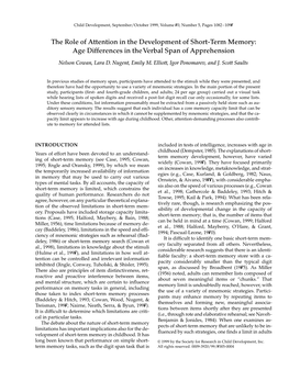 Age Differences in the Verbal Span of Apprehension