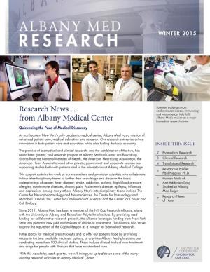 Research News … from Albany Medical Center