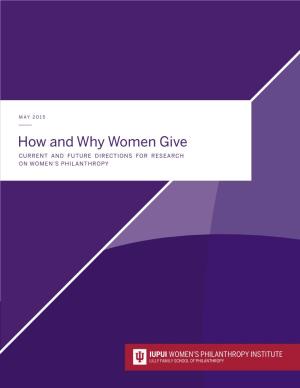 How and Why Women Give