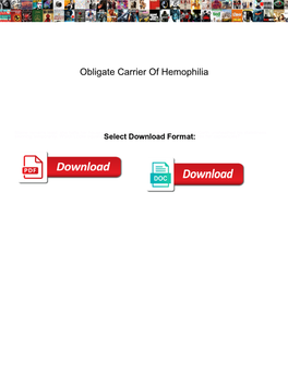 Obligate Carrier of Hemophilia