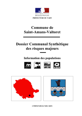 Commune De Saint-Amans-Valtoret Dossier Communal Synthétique