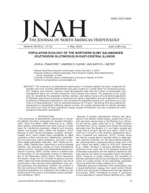 The Journal of North American Herpetology