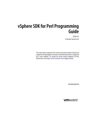 Vsphere SDK for Perl Programming Guide Esxi 6.5 Vcenter Server 6.5