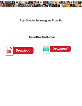 Post Directly to Instagram from Pc