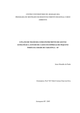 Dissertação De Mestrado - Curso De Pós- Graduação Da Faculdade De Economia E Administração - FEA, Universidade De São Paulo-USP,2000