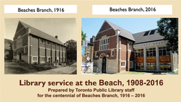 Beaches Branch and Its Neighbours