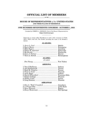 Official List of Members by State
