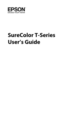Surecolor T-Series User's Guide