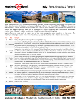 Italy | Rome, Vesuvius & Pompeii | 8 Day.Pages