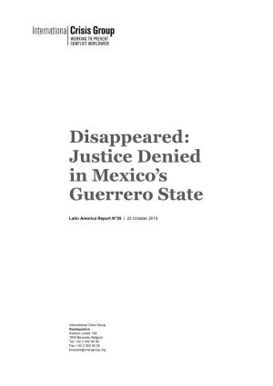 Justice Denied in Mexico's Guerrero State