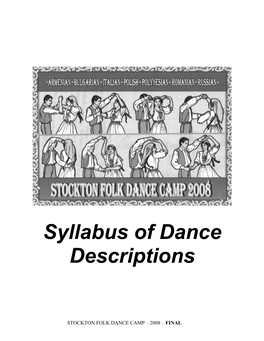 Syllabus of Dance Descriptions