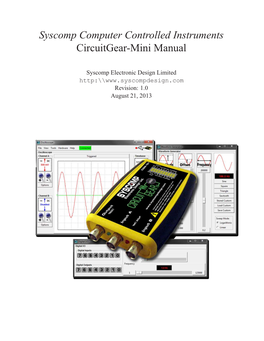 Syscomp Computer Controlled Instruments Circuitgear-Mini Manual