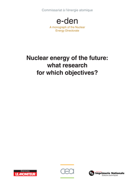 Nuclear Energy of the Future: What Research for Which Objectives?