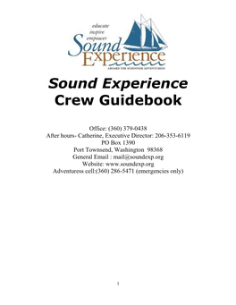 Sound Experience Crew Guidebook