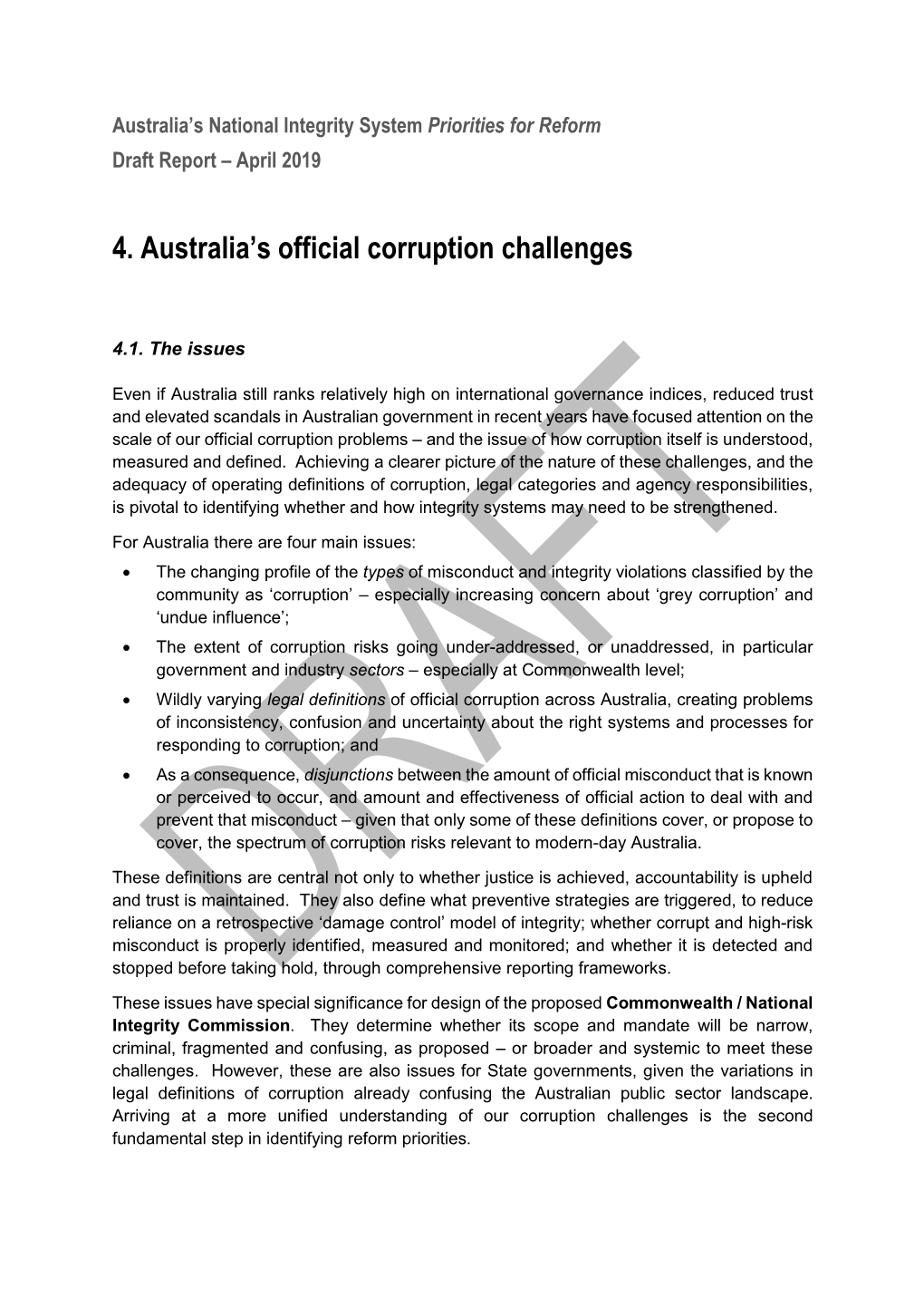 4. Australia's Official Corruption Challenges