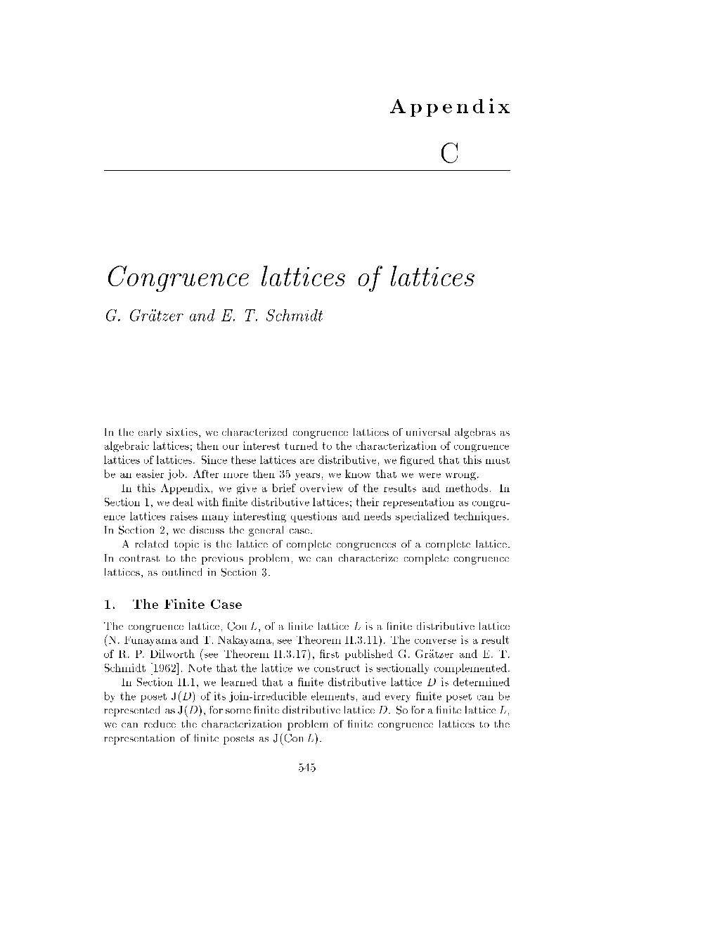 Congruence Lattices of Lattices