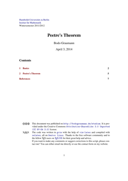 Peetre's Theorem