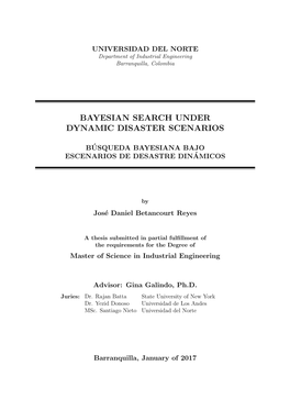 Bayesian Search Under Dynamic Disaster Scenarios
