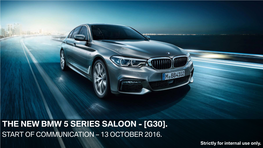 The New Bmw 5 Series Saloon - [G30]