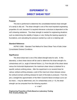 Direct Shear Test