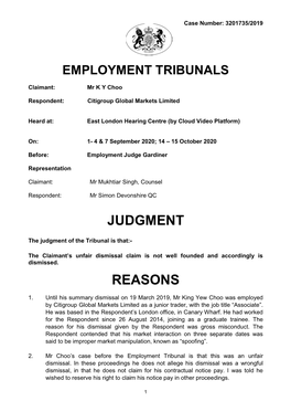 Employment Tribunals