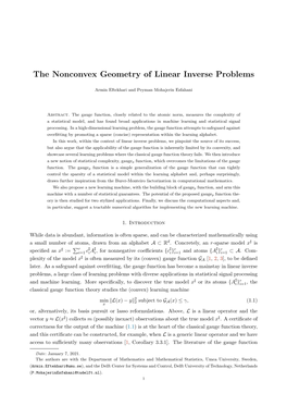 The Nonconvex Geometry of Linear Inverse Problems