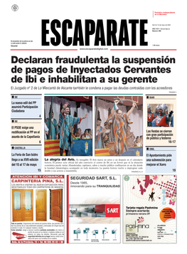 Declaran Fraudulenta La Suspensión De Pagos De Inyectados Cervantes