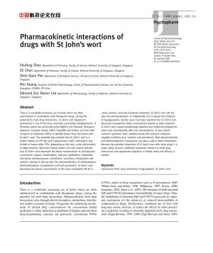 Pharmacokinetic Interactions of Drugs with St John's Wort