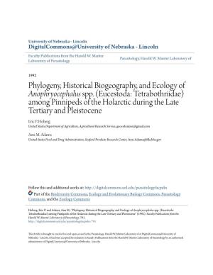 Phylogeny, Historical Biogeography, and Ecology of Anophryocephalus Spp