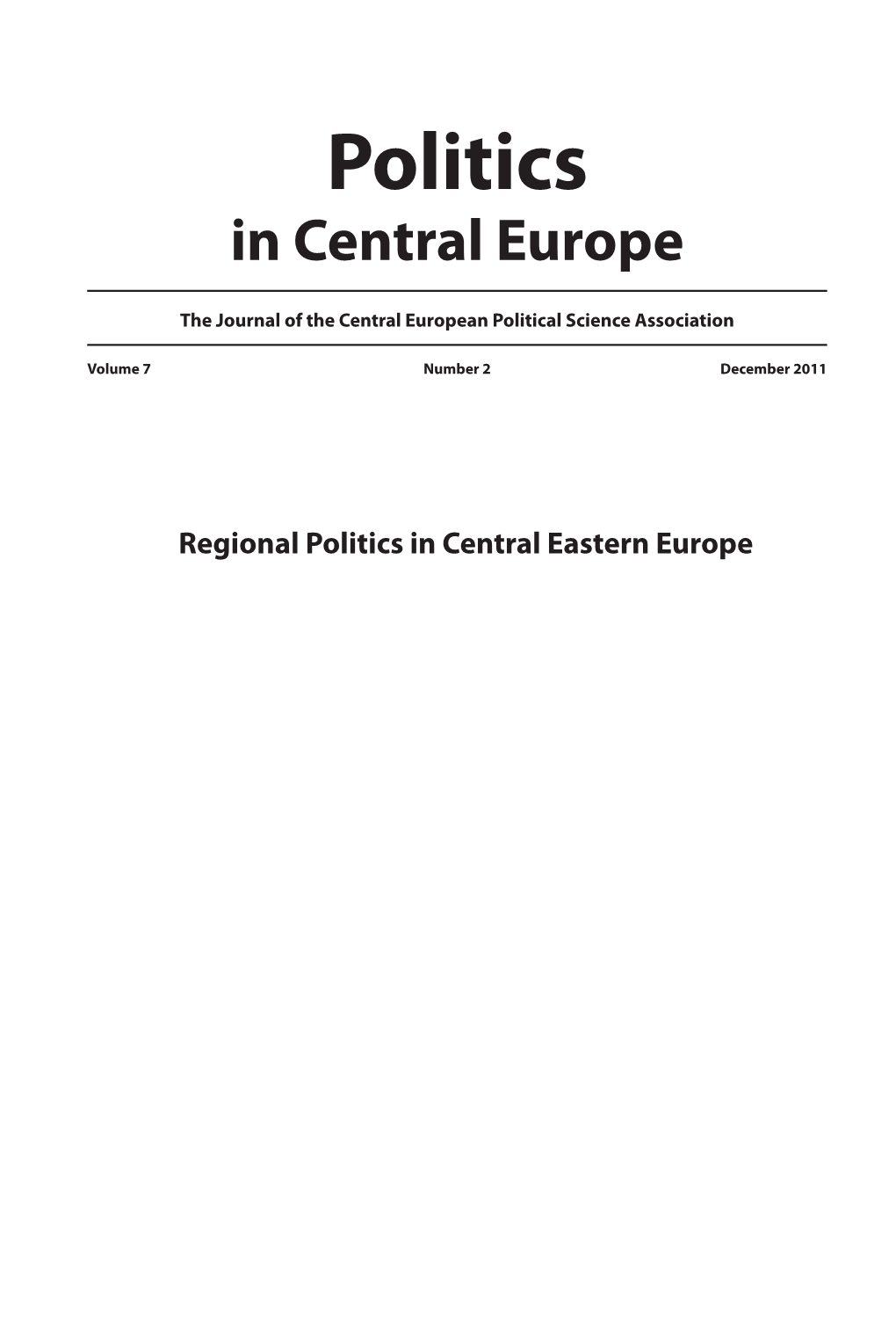 Politics in Central Europe