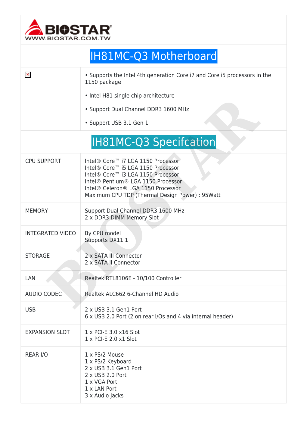 Data Sheet Download