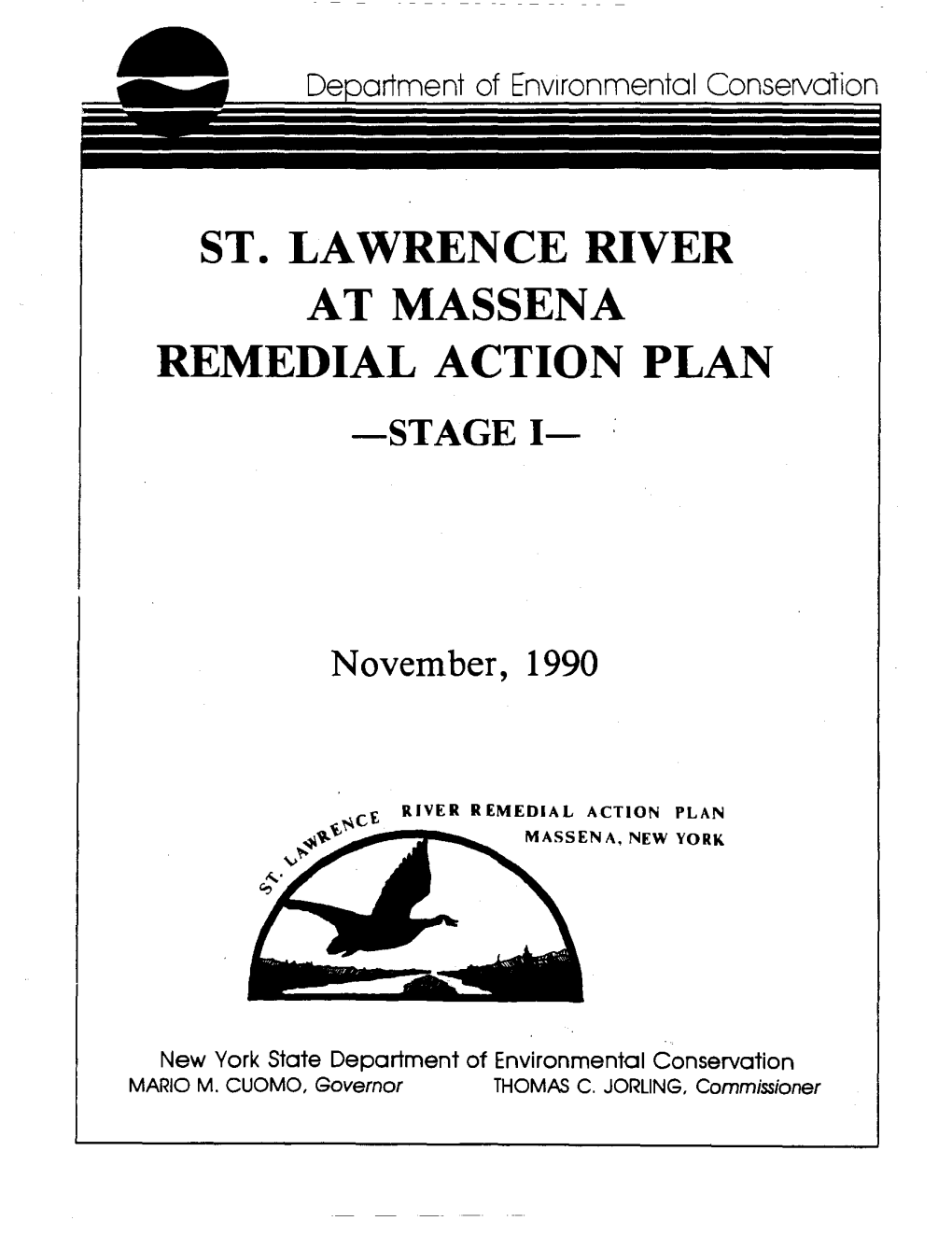 St. Lawrence River at Massena Remedial Action Plan -Stage I- ·