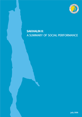 Sakhalin Ii: a Summary of Social Performance