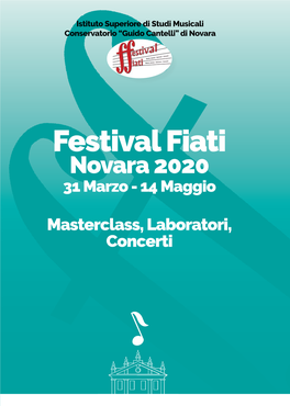 Festival Fiati Novara 2020 31 Marzo - 14 Maggio
